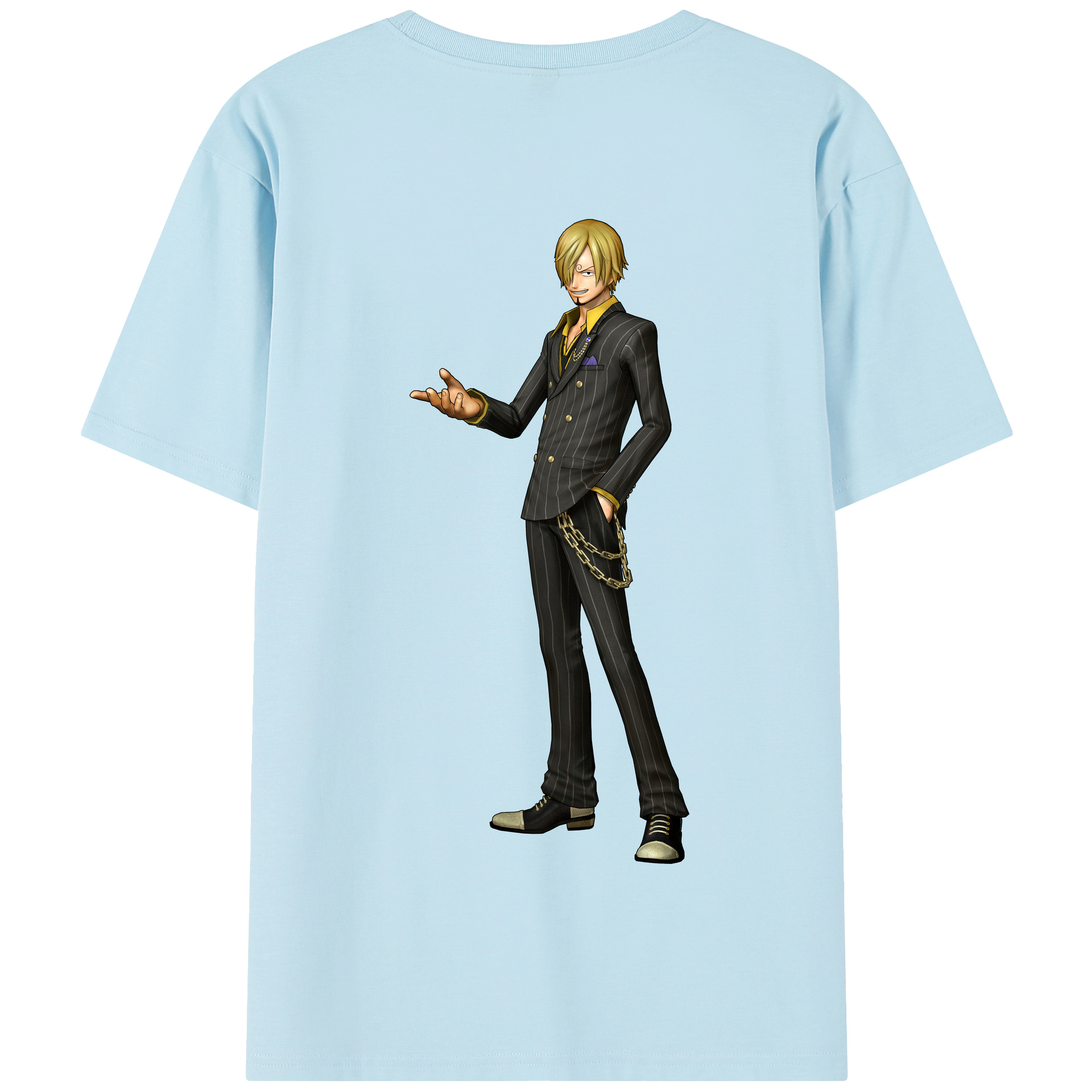 ワンピース サンジ ONE PIECE Sanji 綿100％半袖Tシャツ（背面プリント）